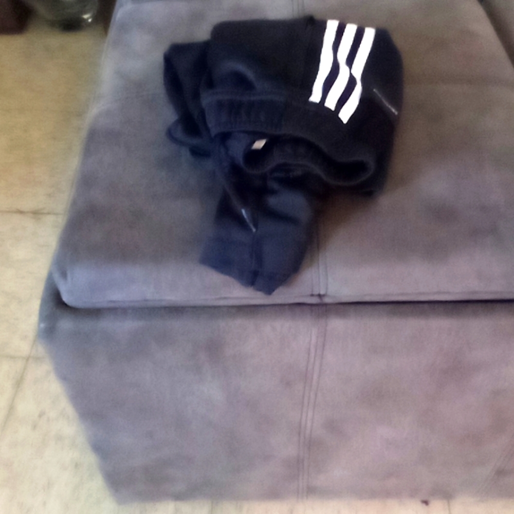 Black and white Adidas  sweatpants